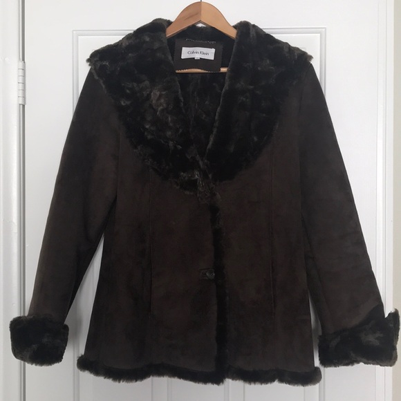 Chocolate Brown Suede Coat - Size S,All Products : American Fashion Style Bags On Sale